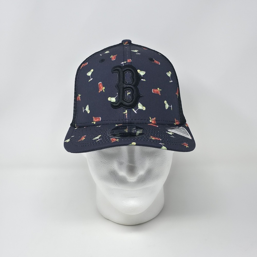 New Era 9Seventy Boston Red Sox MLB Snapback Hat‎ Cap Drink AOP Adjustable Black